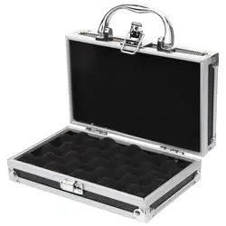 Aluminum Alloy Tool Case Suitcase Lockable Metal Briefcase Ripple Foam Hard Carrying Case Universal Tool Case Laptop Luggage Box