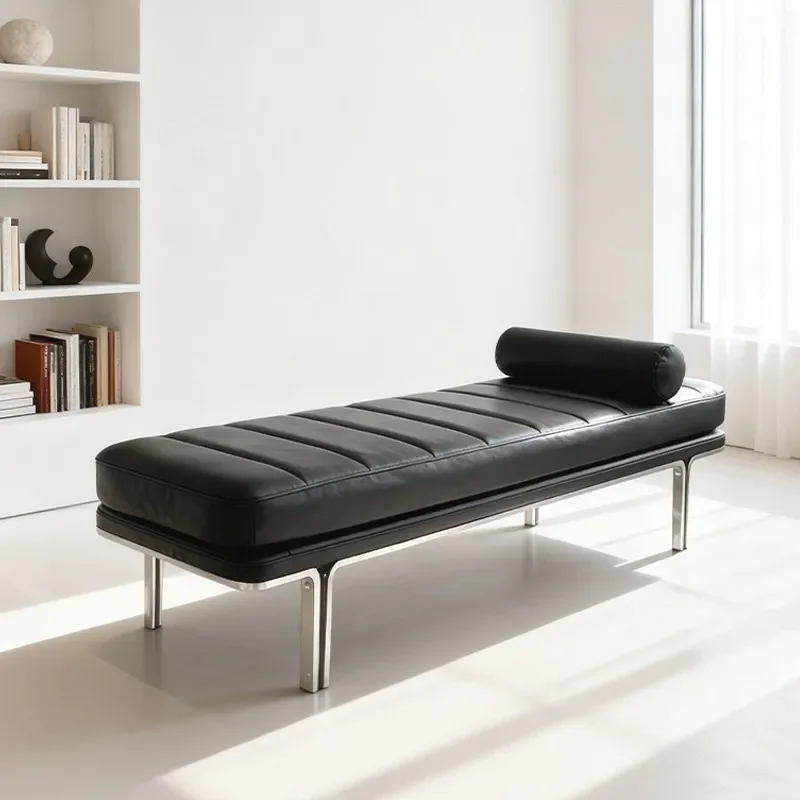 Modern Minimalist Solid Wood Fabric Sofa Bed Bauhaus Style Soft Upholstered Convertible Couch for Living Room Study