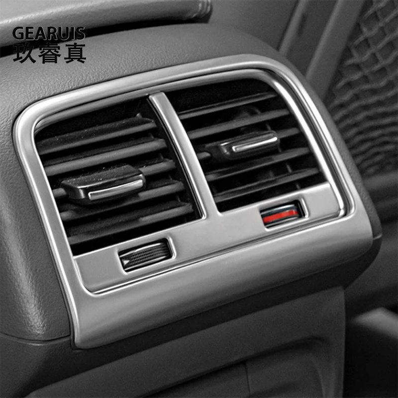 Car Styling For Audi Q5 8R 2009-2017 Carbon fiber rear cigarette lighter cover ashtray air outlet frame Sticker trim Accessories