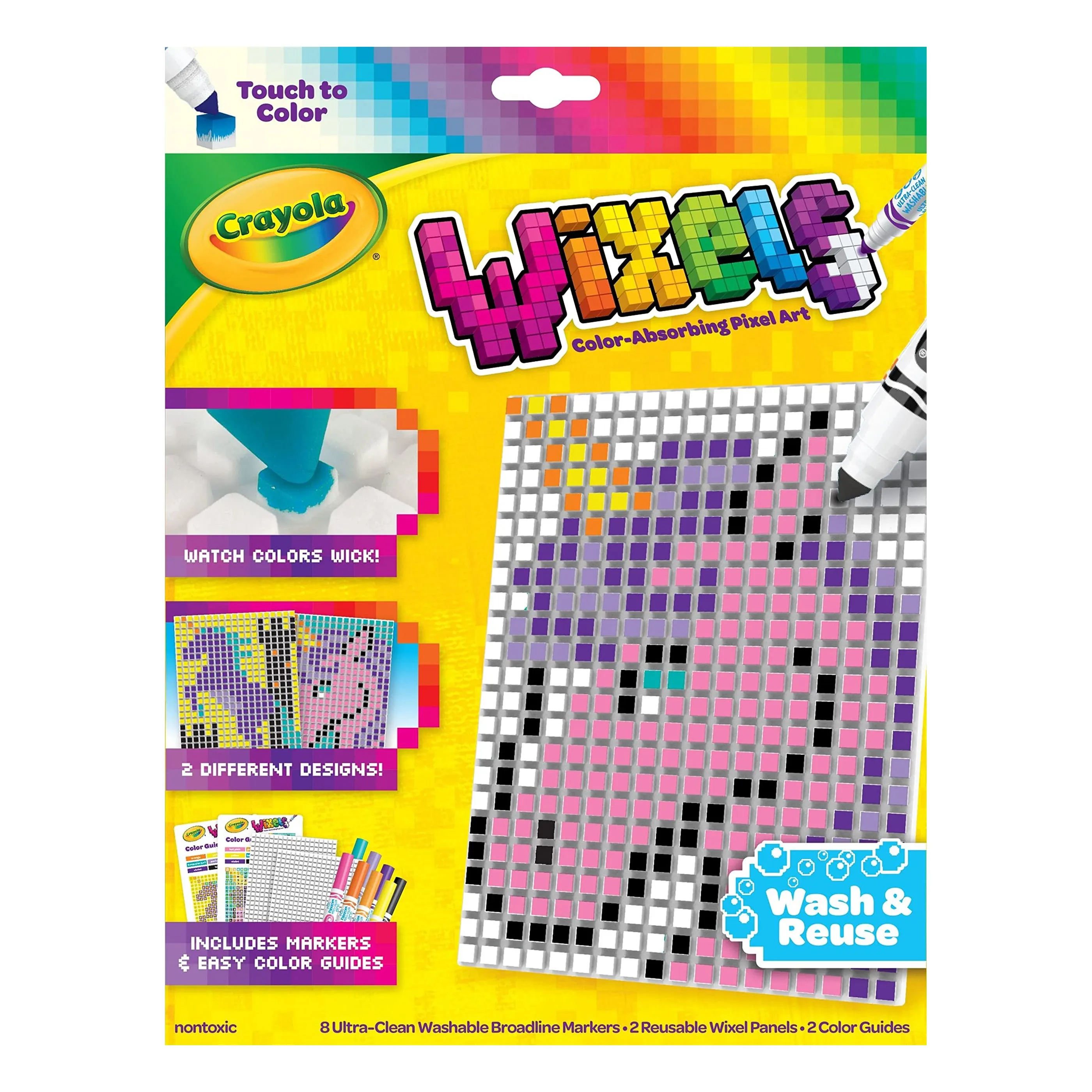 Crayola Wixels Unicorn Activity Kit, Pixel Art Coloring Set, Animal Coloring, Arts & Crafts, Gift for Kids, Ages 6, 7, 8