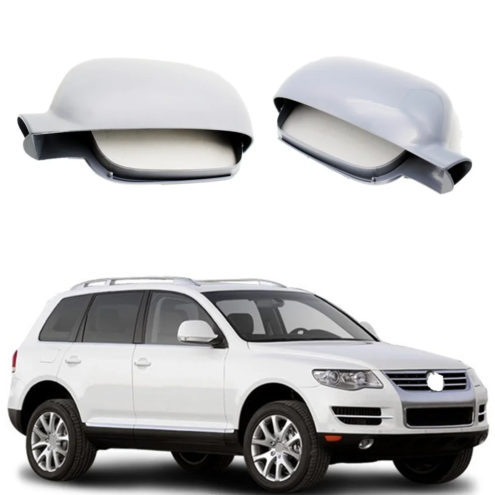 Outside Rearview Mirror Cover Shell For VW Touareg 2002 2003 2004 2005 2006 Rear View Mirror Housing Frame Cap Primed