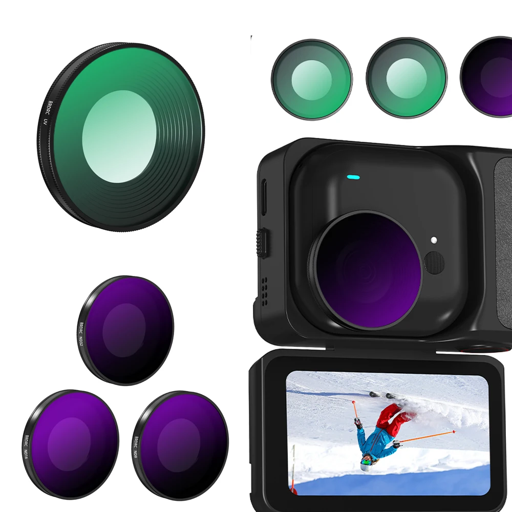

Lens Filter for Insta360 Go Ultra UV CPL ND16 Filters Set, Lens Guard Frame Waterproof Sided Coating Filters for Go Ultra Camera