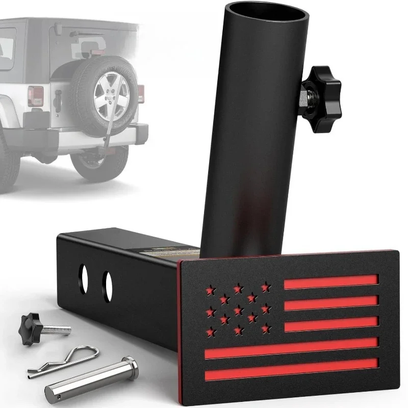 

Trailer flagpole holder Universal for 2-inch trailer hook New flagpole bracket