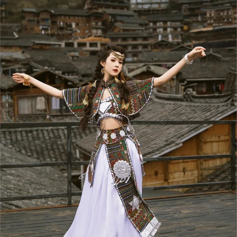 Miao clothing new full set of Xiangxi Jiang photo travel village photography