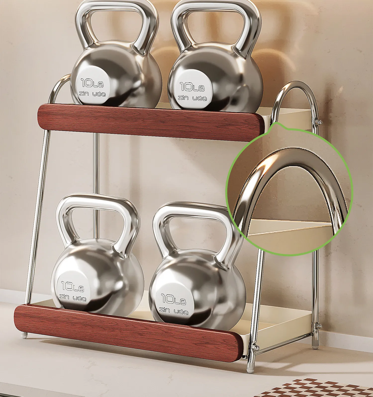yjq Spice Storage Rack, Multifunctional Storage Rack for Kitchen Spices, Multi-layer Countertop Home Use
