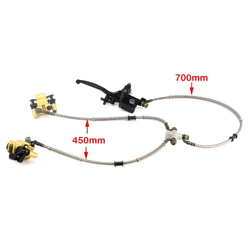 Front or Rear Disc Brake Master Cylinder Hydraulic Caliper Assembly For 50cc 70cc 90cc 110cc 125cc ATV Buggy Quad Bike Parts