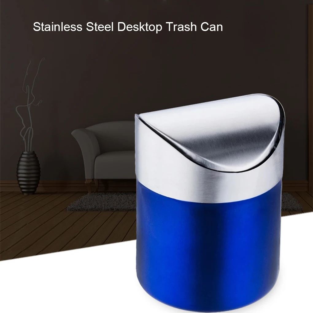 Wide Application Trash Bin - Easy To Clean Stainless Steel Stainless Steel Trash Small Waste Bin pink