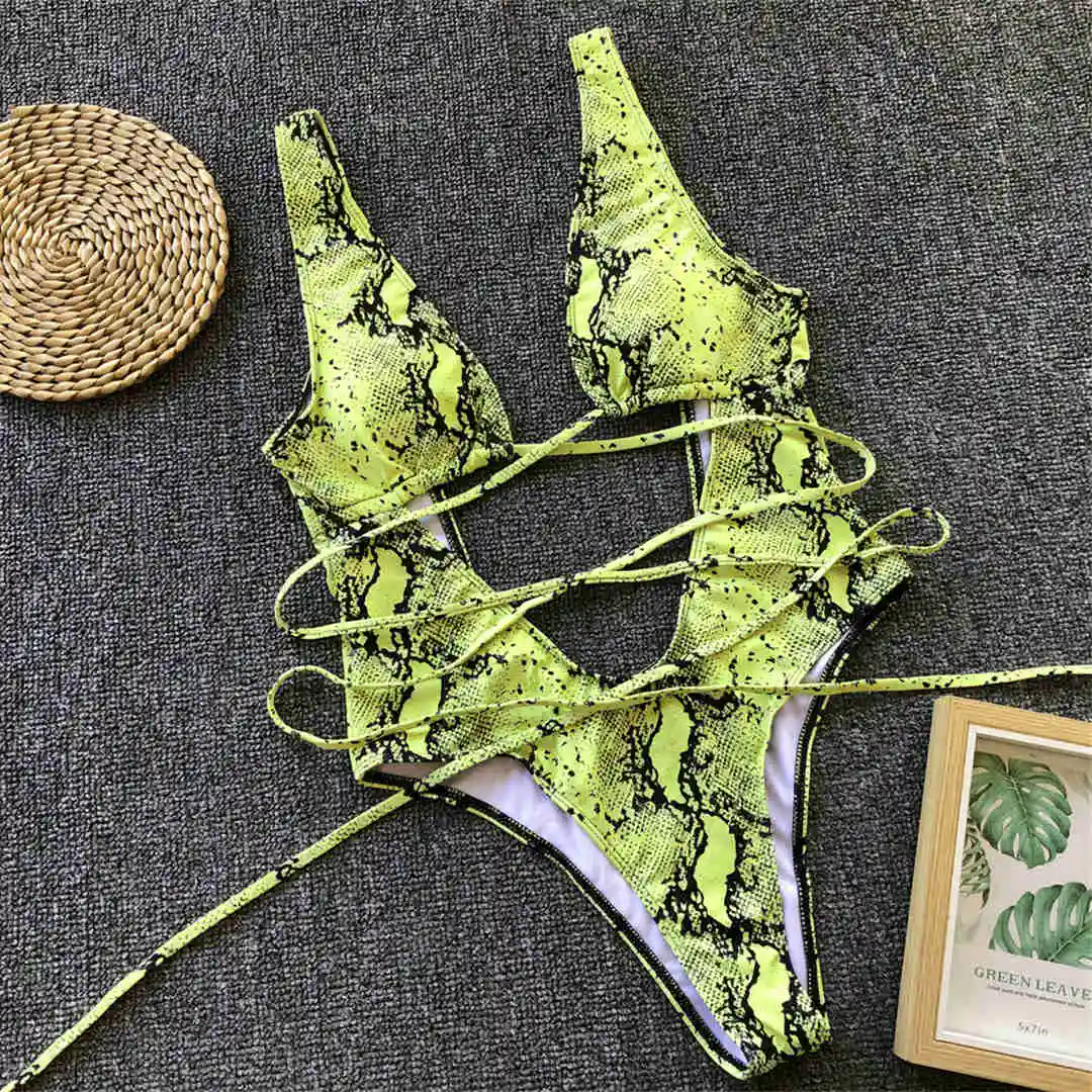 Sexy Bandage-Badeanzug mit Wickeldesign, tiefem V-Ausschnitt und Cut-Outs, einteiliger Monokini-Badeanzug für Damen, Badebekleidung, Badeanzug, Modell V1037 – Detail 34