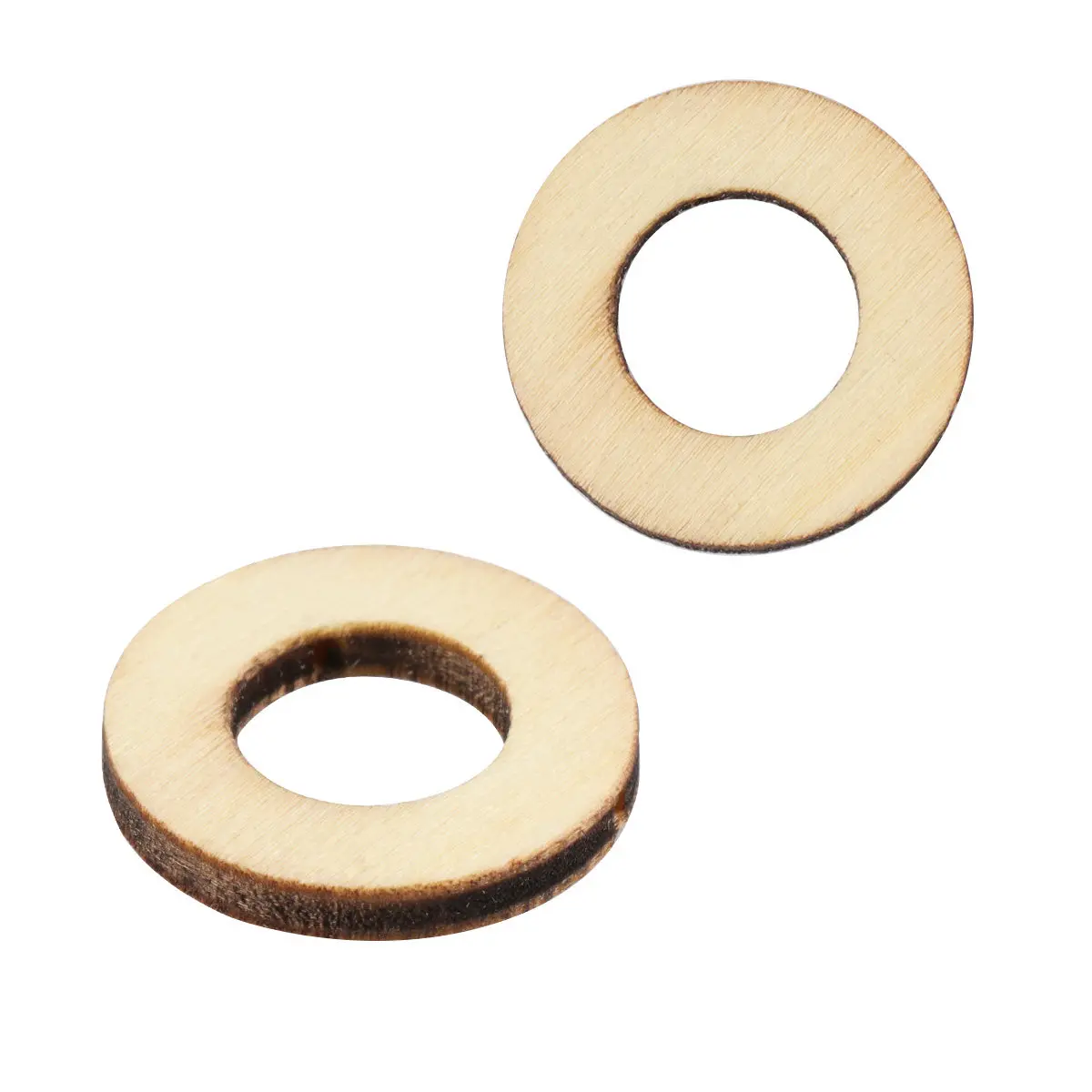 

200Pcs Wood Craft DIY Circle Wooden Pieces Natural Round Shape Wood Chips for Scrapbooking Decoration Xmas Wedding Art Projects