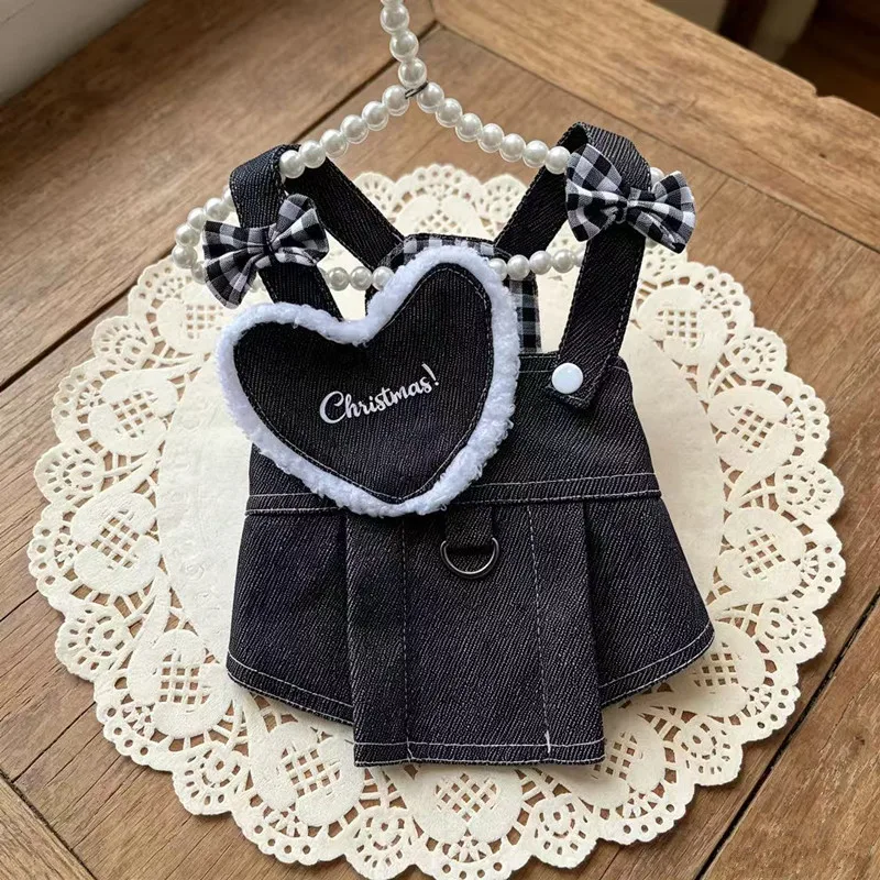 Vestido de mezclilla a cuadros para perros, chaleco primavera-otoño - imagen 3