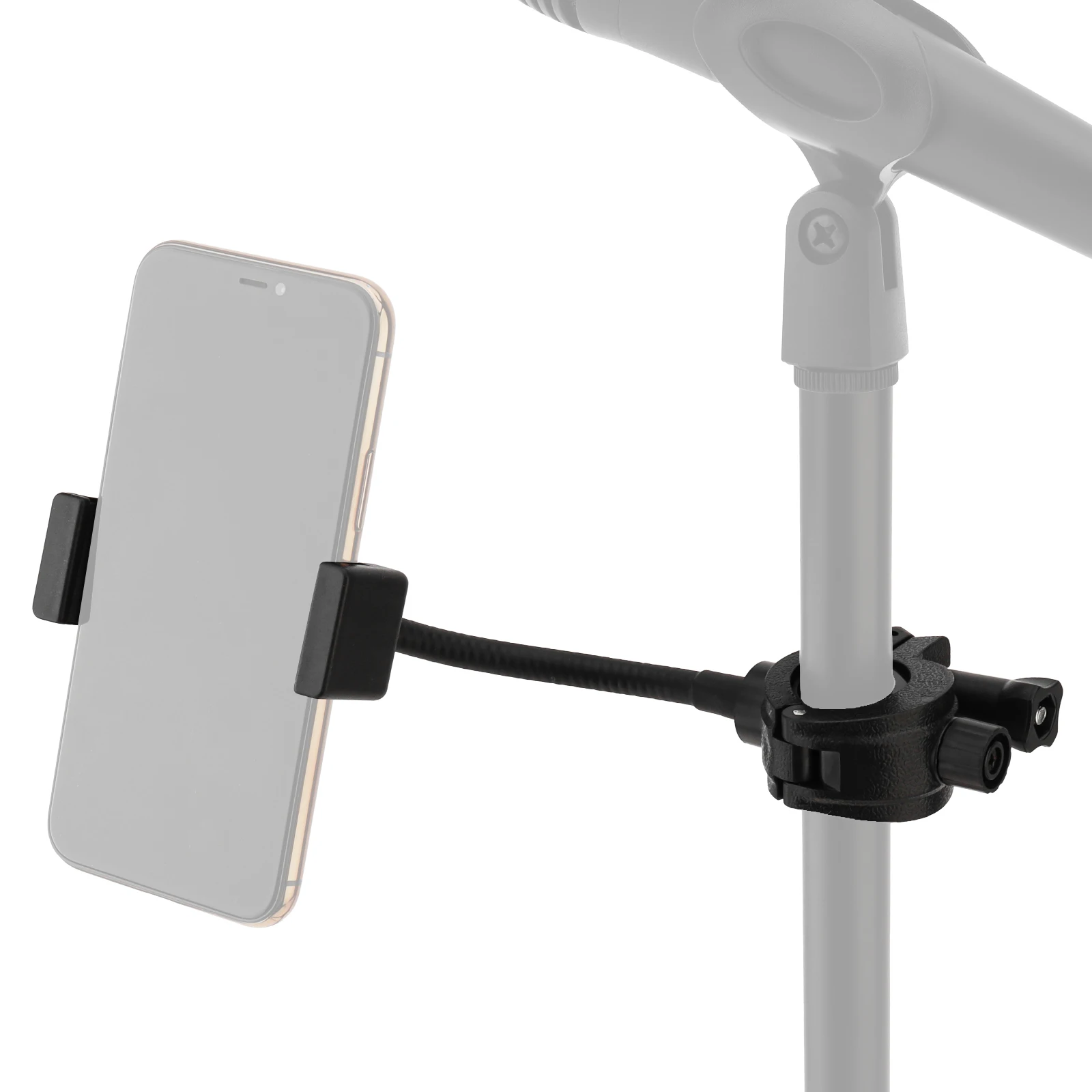 

Flexible Phone Holder Mic Stand Phone Holder for Microphones Stand All Smartphones Adjustable Phone Mic Stand Holder