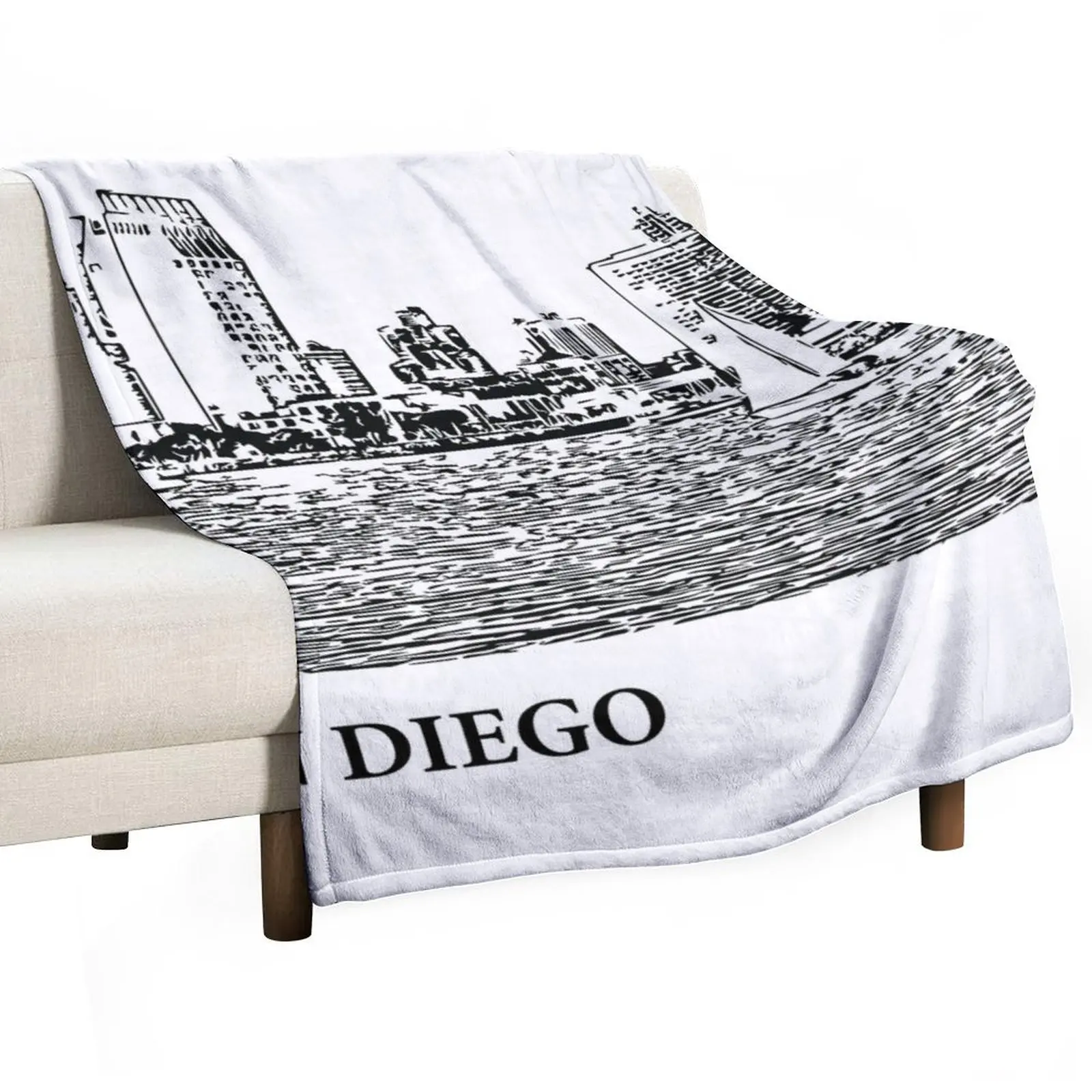

San Diego California Throw Blanket Soft Plush Plaid Bed linens Decorative Beds wednesday Blankets