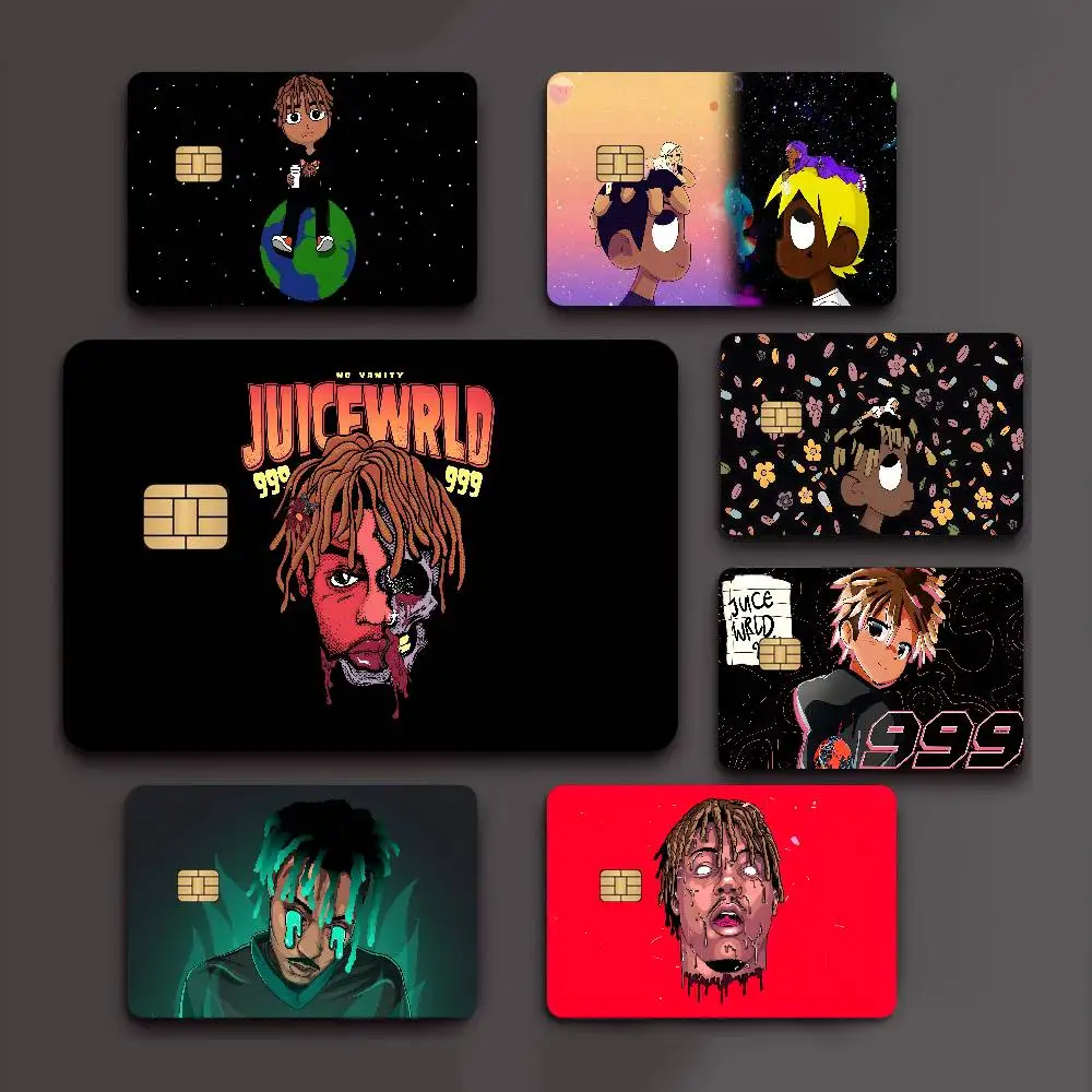 Emo VIBRANT J-Juice WRLD Fashion Matte Gold Silver Black Matte Film Skin Sticker Tape for Bank Credit Debit Card