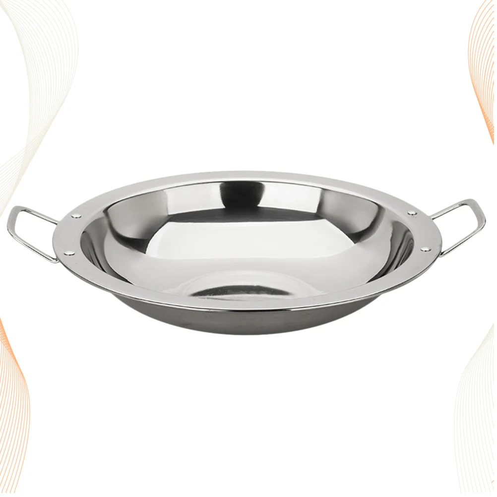 

26 см нержавеющая сталь сухая полированная кастрюля для морепродуктов многофункциональная горячая кастрюля посуда домашняя кухня столовая уличная сковорода индукционный газ