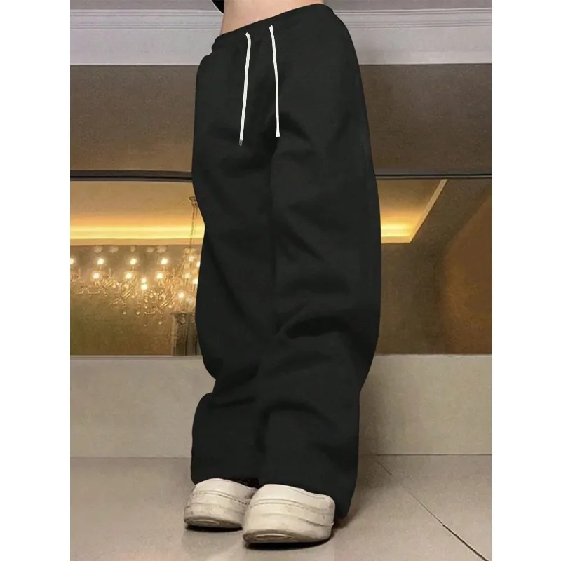 

Men's knitted straight-leg pants, lightweight and versatile, suitable for all seasons, casual sports trousers, street wear