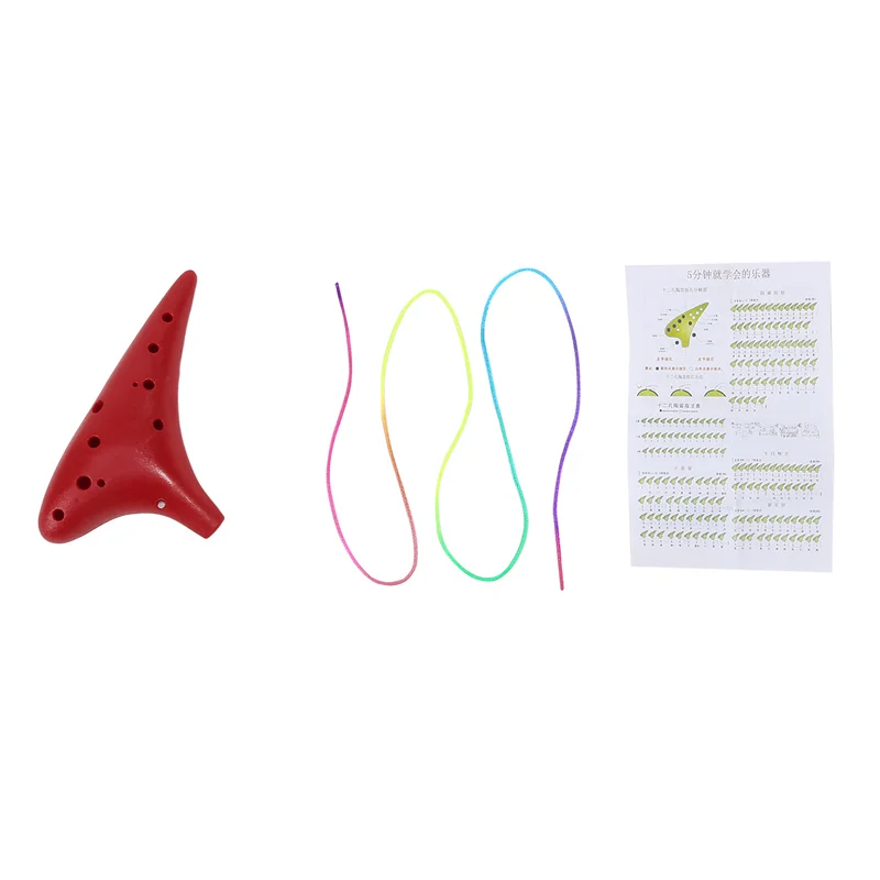 1PC 12-hole Ocarina Resin Plastic Throw-proof Alto C Tuning Ocarina New 12-hole Multicolor Flute Adult Children's Instrument