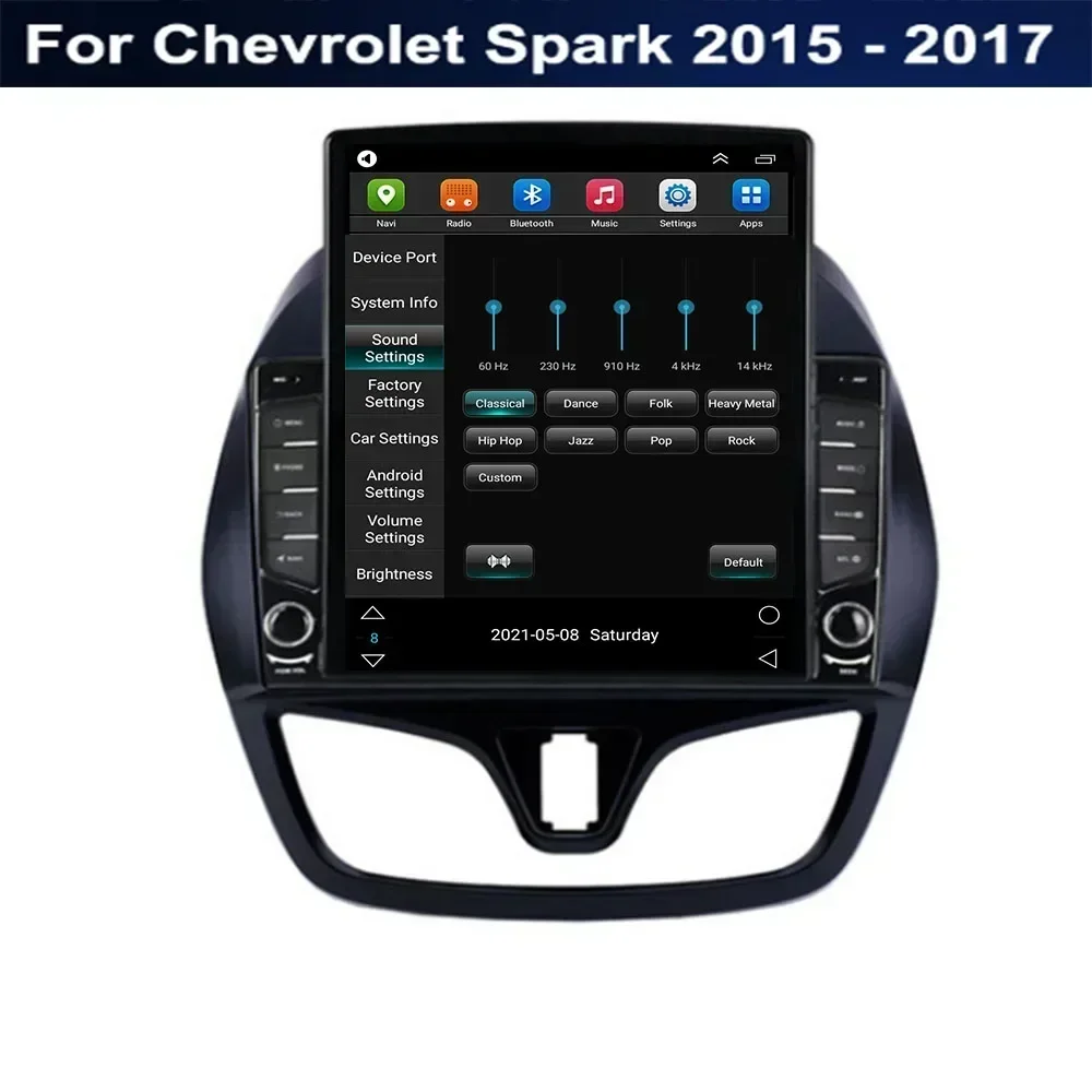 For Tesla Style 2Din Android 13 Car Radio For Chevrolet Spark 2015 2016 2017 Multimedia Video Player GPS Stereo Carplay DSP Cam image 6