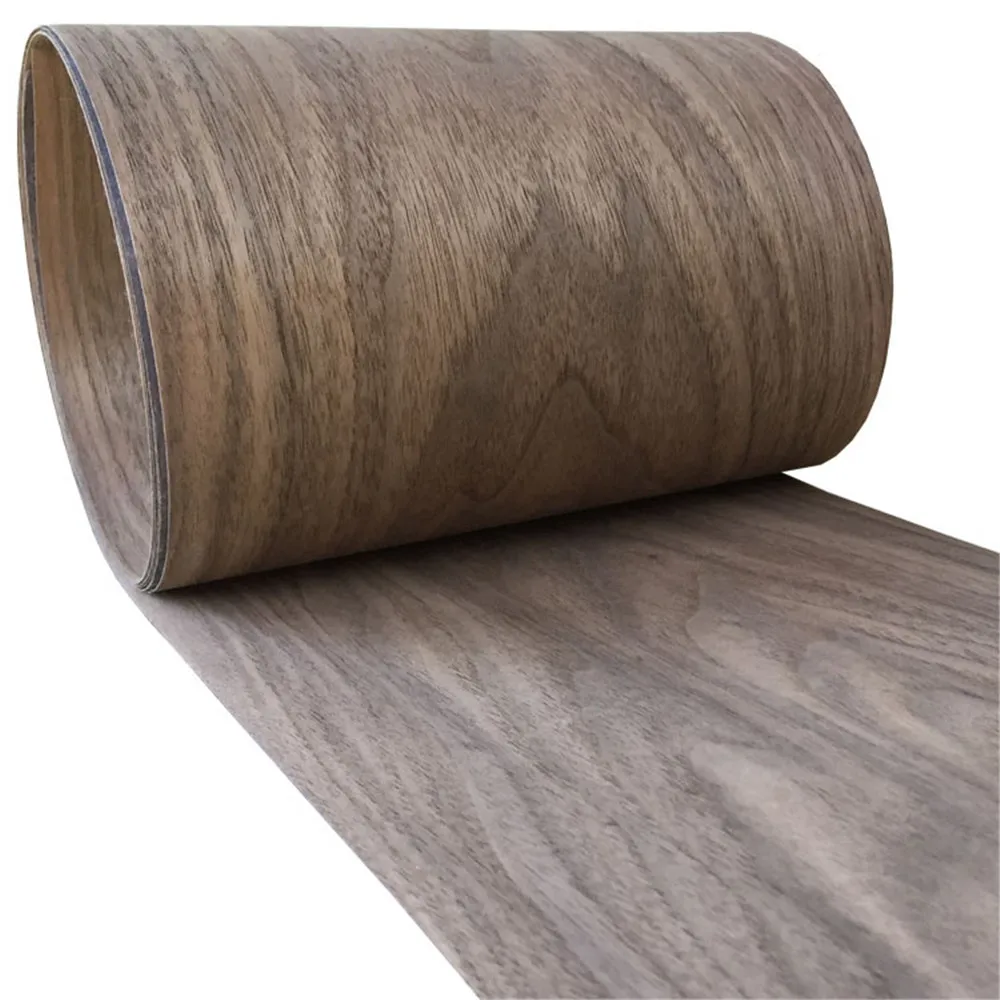 Black Walnut Furniture Veneer Natural Genuine Wood Veneer about 20cm x 2.5 meters  0.4-0.5mm Thick C/C