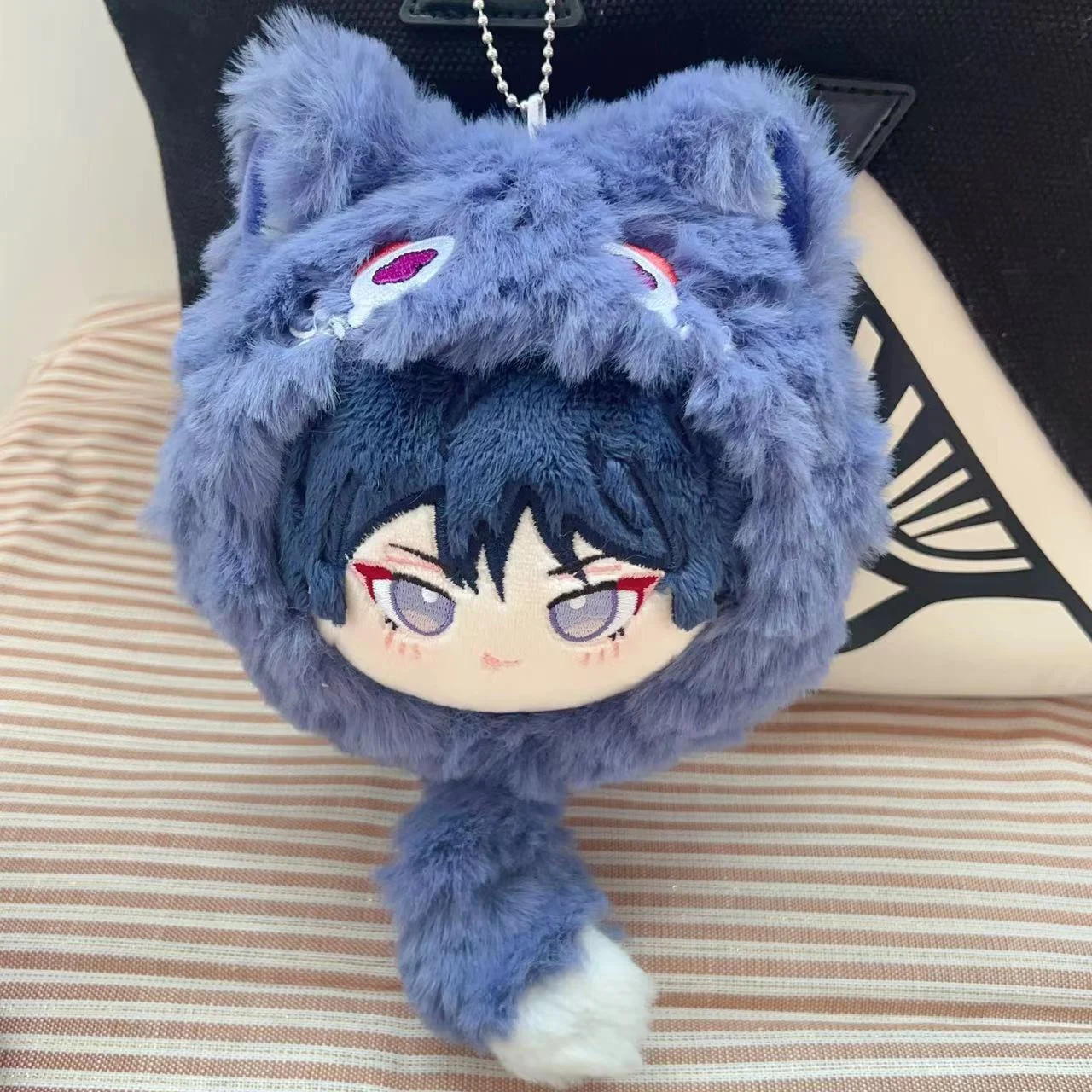 

Original Anime Genshin Impact Wanderer Balladeer Cute Cat 10cm Plush Dolls Dango s Bag Keychain Pendant Gift Cosplay