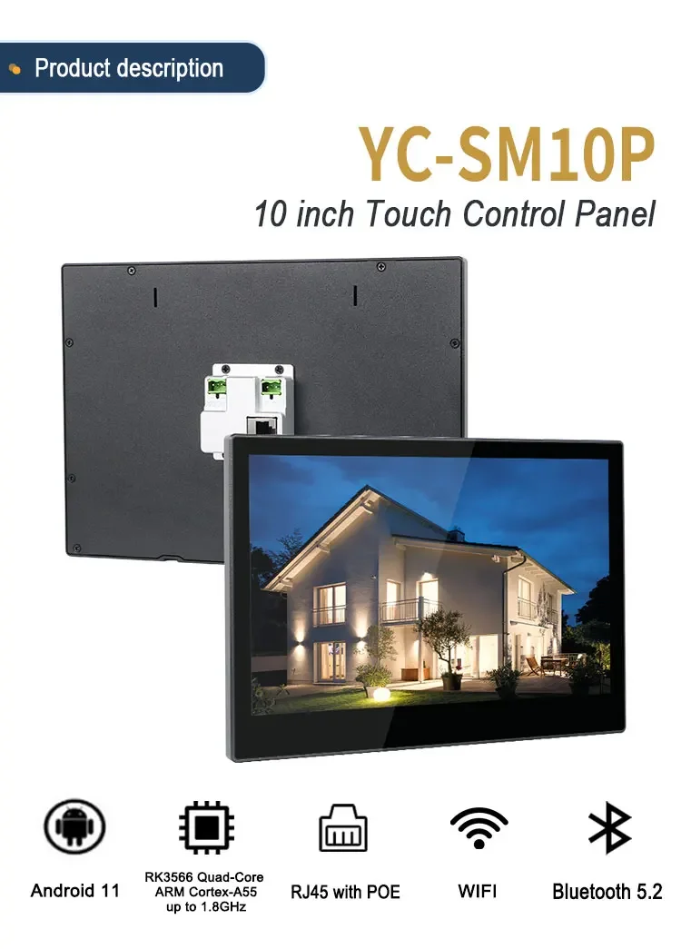 Smart Home Tuya 10 Inch IP&WIFI Security System KNX Touch Panel