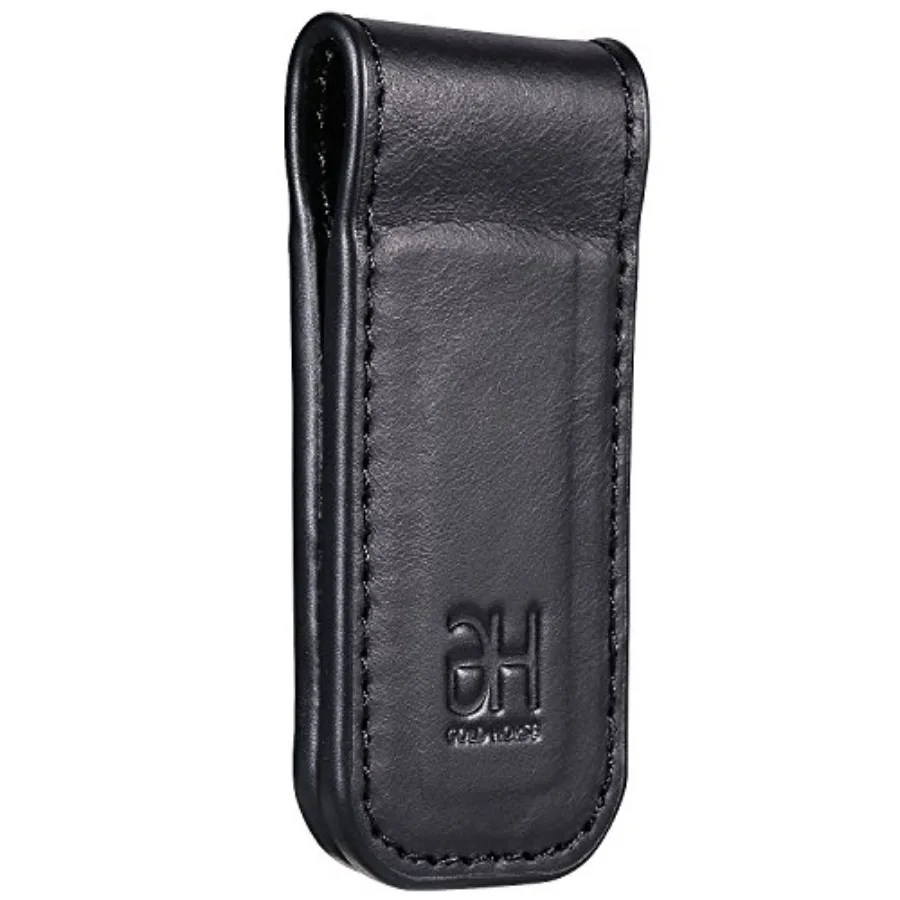 Slim Magnetic Money Clip Genuine Leather Business Card Holder for Men