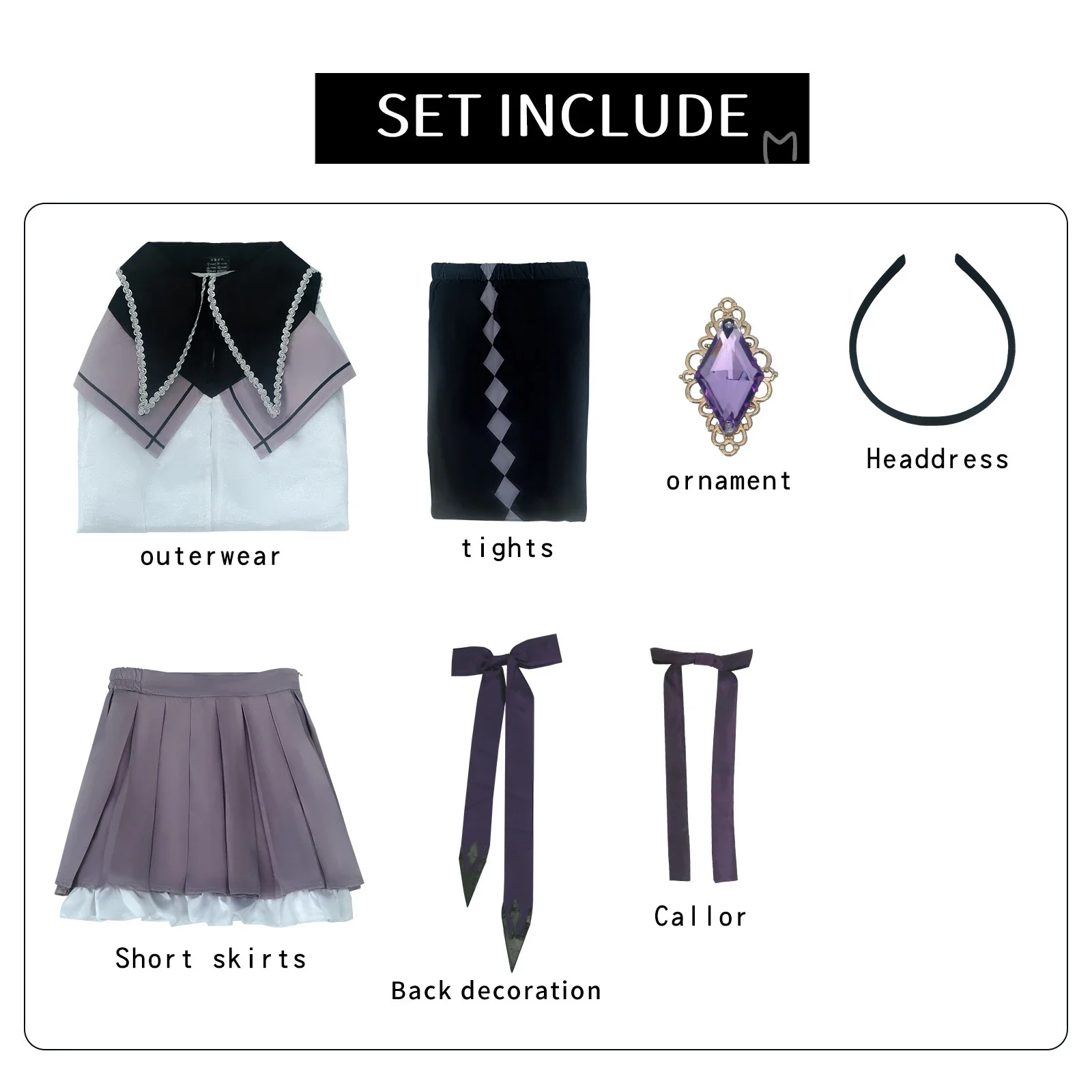 Puella Magi Madoka Magica Akemi Homura Cosplay Kostuums Carnaval Uniform Anime Halloween Kostuums Jurk