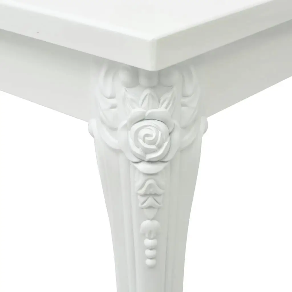 Glossy White Square Dining Table 31.5x31.5x29.9 Modern Furniture for Home & Kitchen image 4