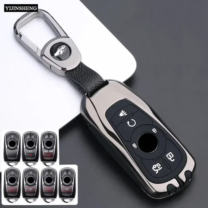 2 3 4 5 6 Button Zinc Alloy+Silicone Full Cover Car Key Case for Buick Enclave Lacrosse Verano Encore Regal Envision Cascada GL8