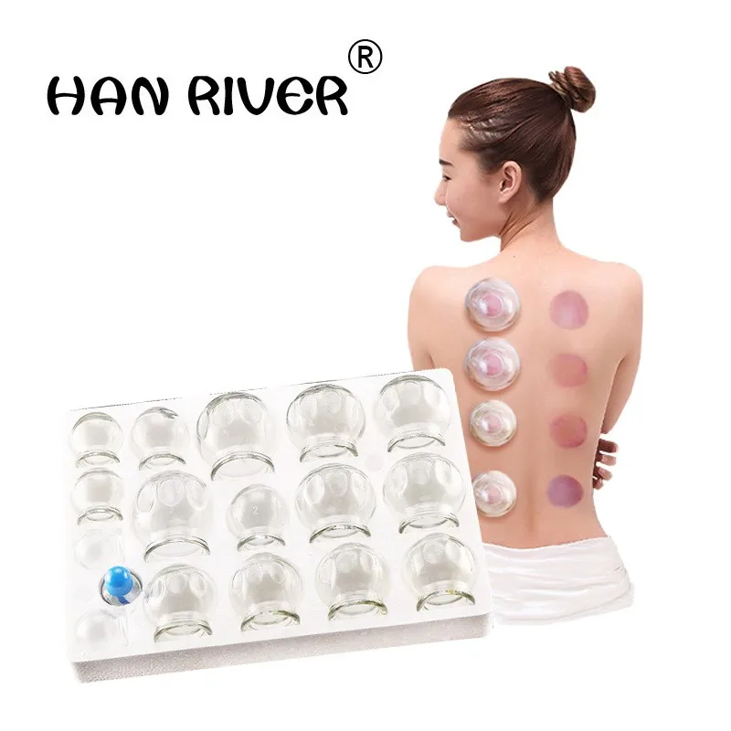 Thickening cupping explosion-proof glass jar cupping the tank household vacuum cupping, 16 cans-juh23
