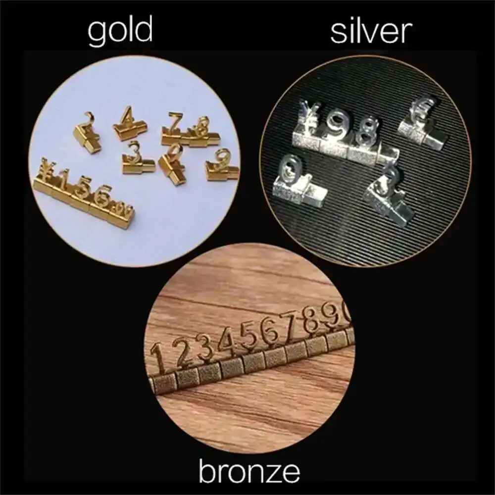 10 Pcs 3d Metal Jewelry Price Display Cube Set Adjustable Mini Numbers Jewelry Price Cubes Tag