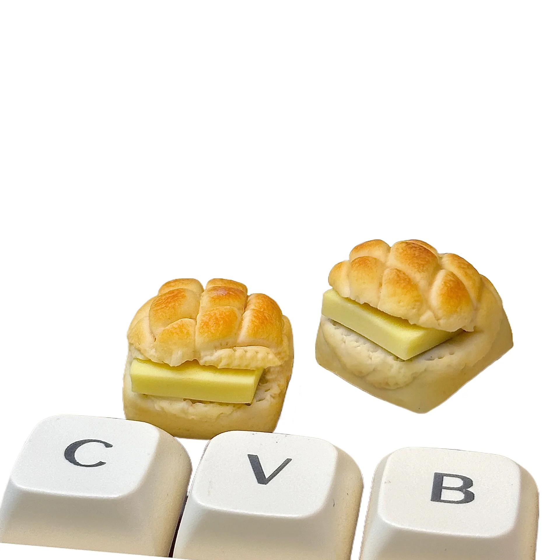Creative Pineapple Bun Sculpture Keycap Unique Mini Present For Mechanical Keyboard Custom Hobbyists