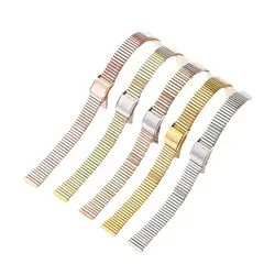 Stainless Steel Metal *high quality* Leather Watch strap 10mm 12mm 14mm 16mm Cowhide Watch Band For Women