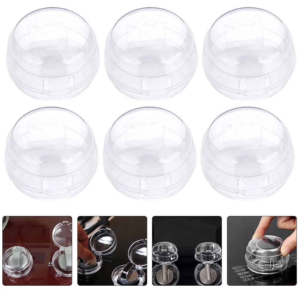 

8 Pcs Knob Cover Oil Shield Stove Covers Gas Door Lock Child Proof Knobs The Switch Locks Safety Guard for