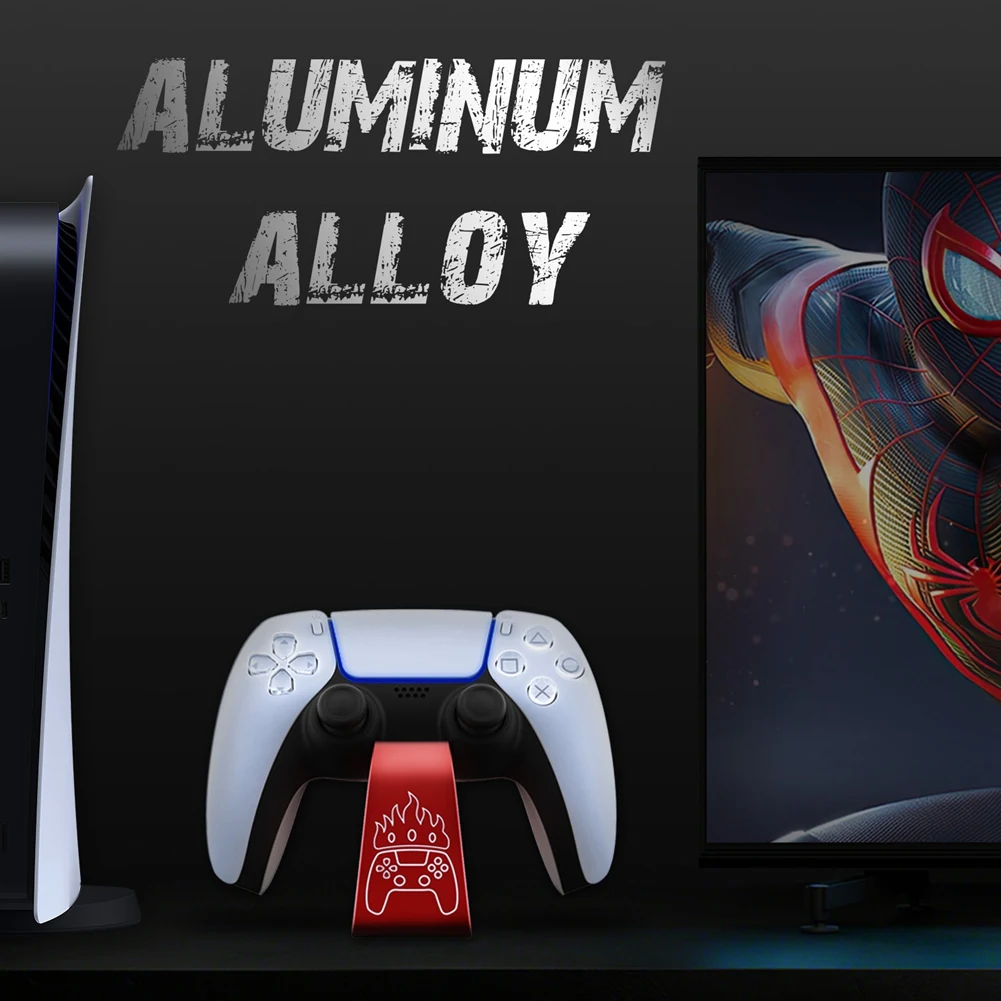 حامل مكتب لملحقات لوحة الألعاب لجهاز تحكم PS5 باللون الأحمر