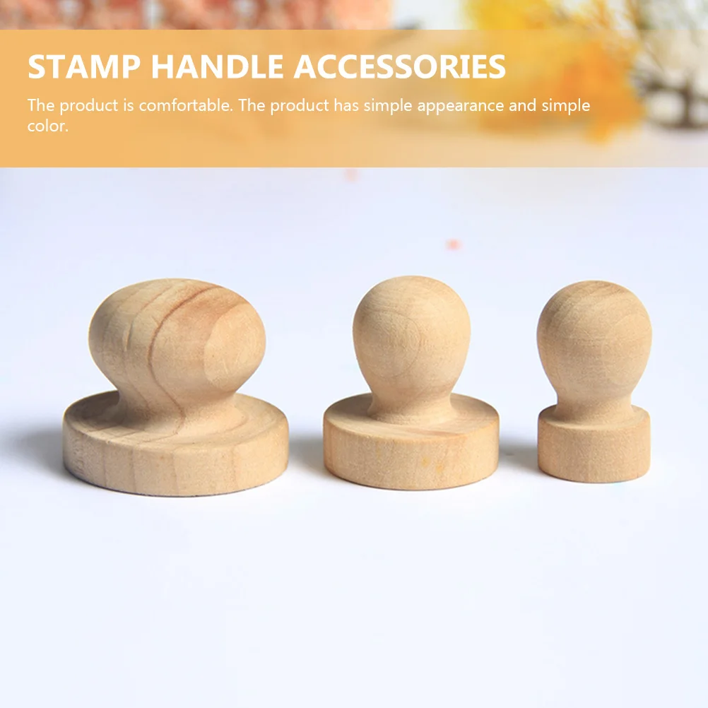 

12Pcs Wooden Stamper Handles Simple Design Long Lasting Craft Wax Seal Set Stamp Handle Replacement Stamp Handle Parts