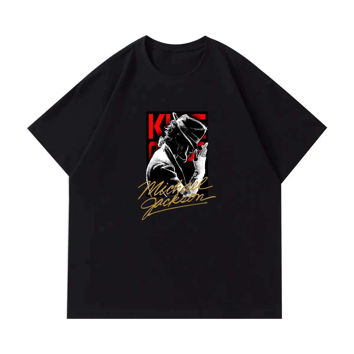 Michael Jackson Movie Print Short-sleeved T-shirt - Men's Clothing and Women's Clothing Pure Cotton Top 2026 Summer New T Shirt