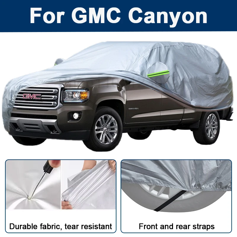 

Всепогодный чехол для автомобиля GMC Canyon с отражающими полосами, водонепроницаемый, снегозащитный, пылезащитный, с защитой от УФ-излучения, автоаксессуары
