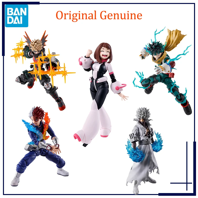 

Оригинальная аниме Bandai My Hero Academia SHF Midoriya Izuku Bakugou Katsuki Ochaco Uraraka Dabi Модель игрушки Фигурка