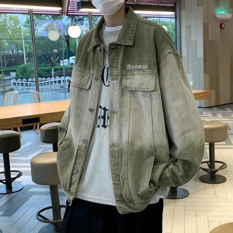 

Denim Jackets Man Button Rock Korea Worn Japanese Retro New in Loose Fast Delvery Lowest Price Y2k Gradient Cowboy Coat for Men