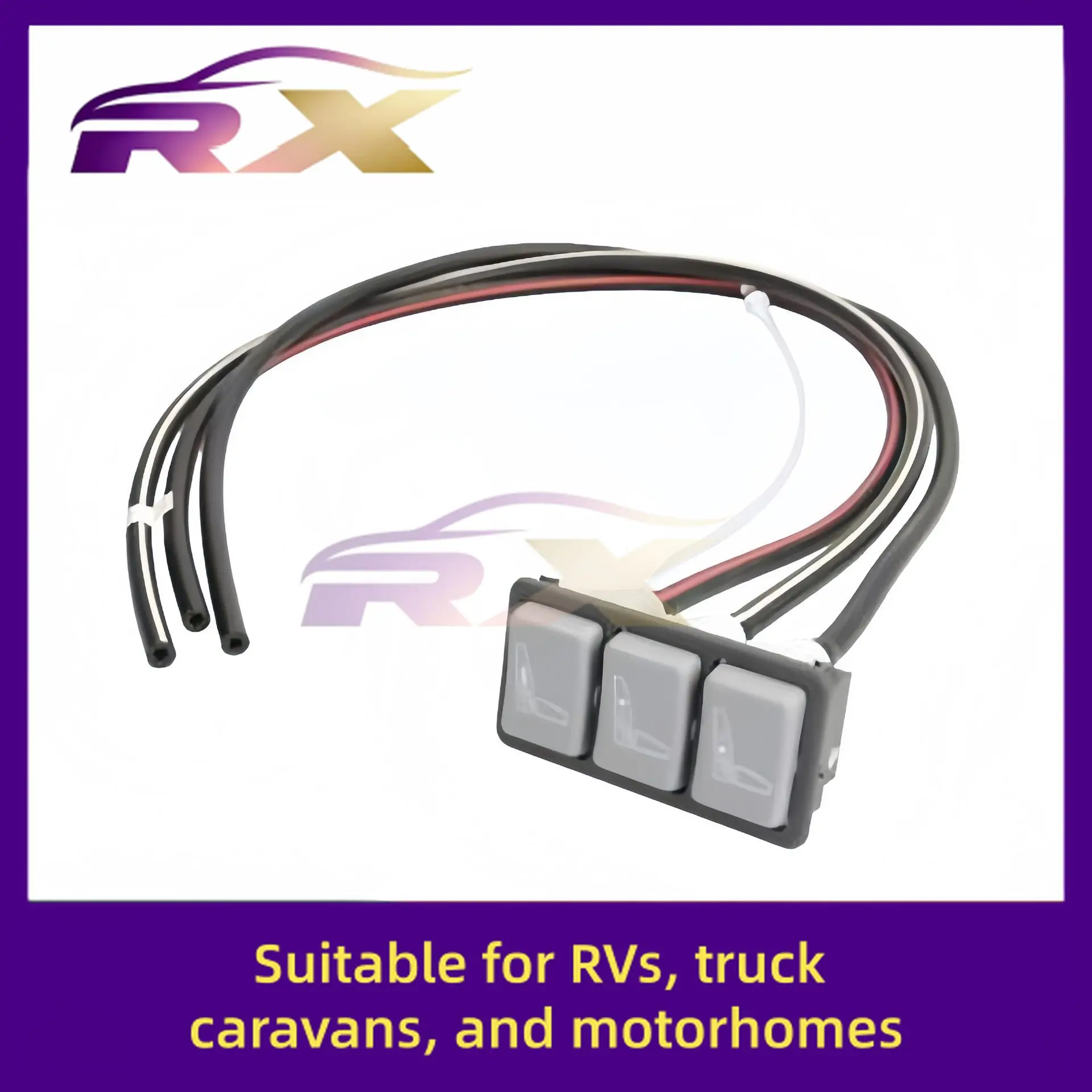 29074-02/04E لـ RV Caravan Motorhome ISRI، أجزاء إصلاح منظم الخصر الهوائي الأيمن لمقعد الشاحنة، مفتاح الصمام الثلاثي #1