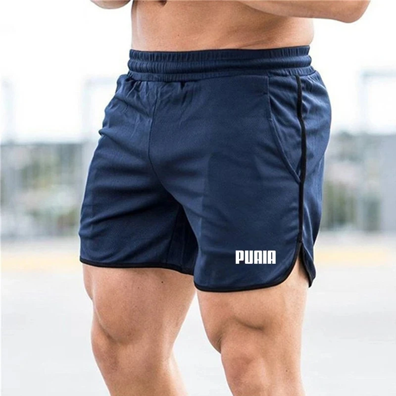 

Новинка, брендовые летние шорты для бега PUAIA, мужские спортивные шорты для бега, фитнеса, быстросохнущие мужские шорты для тренажерного зала, мужские спортивные шорты, мужские шорты
