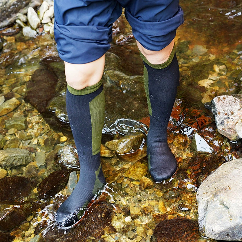 Outdoor Waterproof Socks For Mid To High Pole Skiing, Cycling, Fishing, Camping, Upstream Wading, Warm Breathable Socks