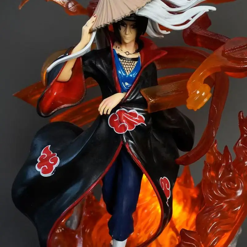 

Naruto 14.17inch/36cm Uchiha weasel Series spot anime Summon Masked Man Fierce Death God bamboo hat can Move PVC toys Gift