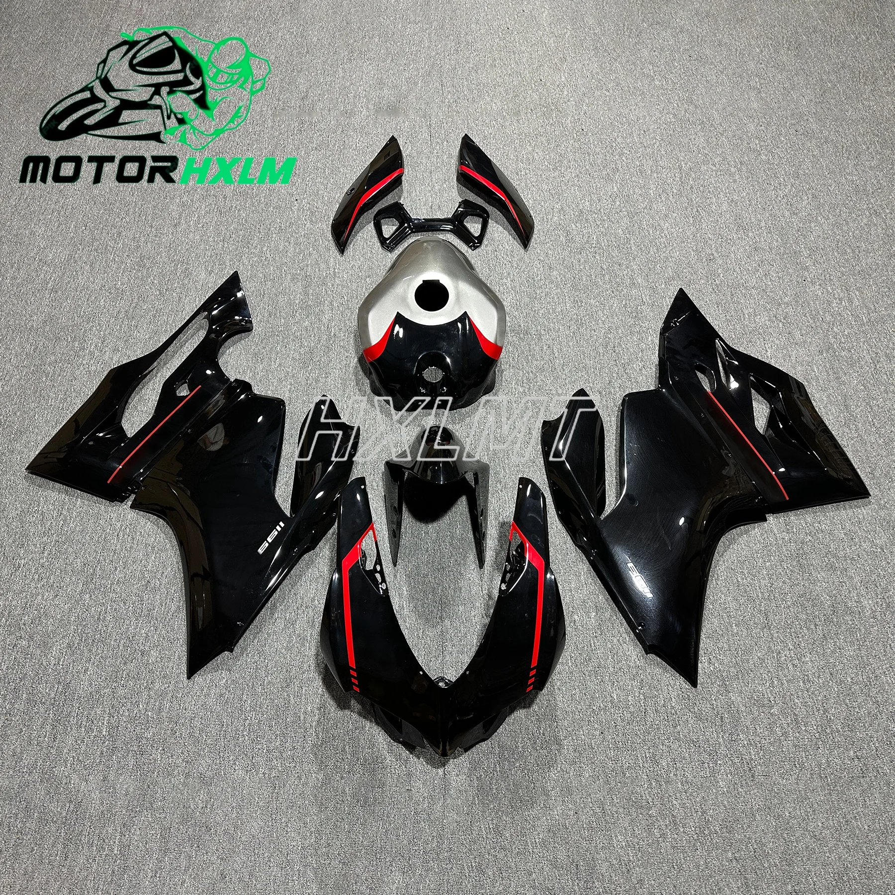 New ABS Motorcycle Injection Fairings Kit Fit for Ducati 899 1199 Panigale s 2012 2013 2014 12 13 14 Bodywork Set Bright Black