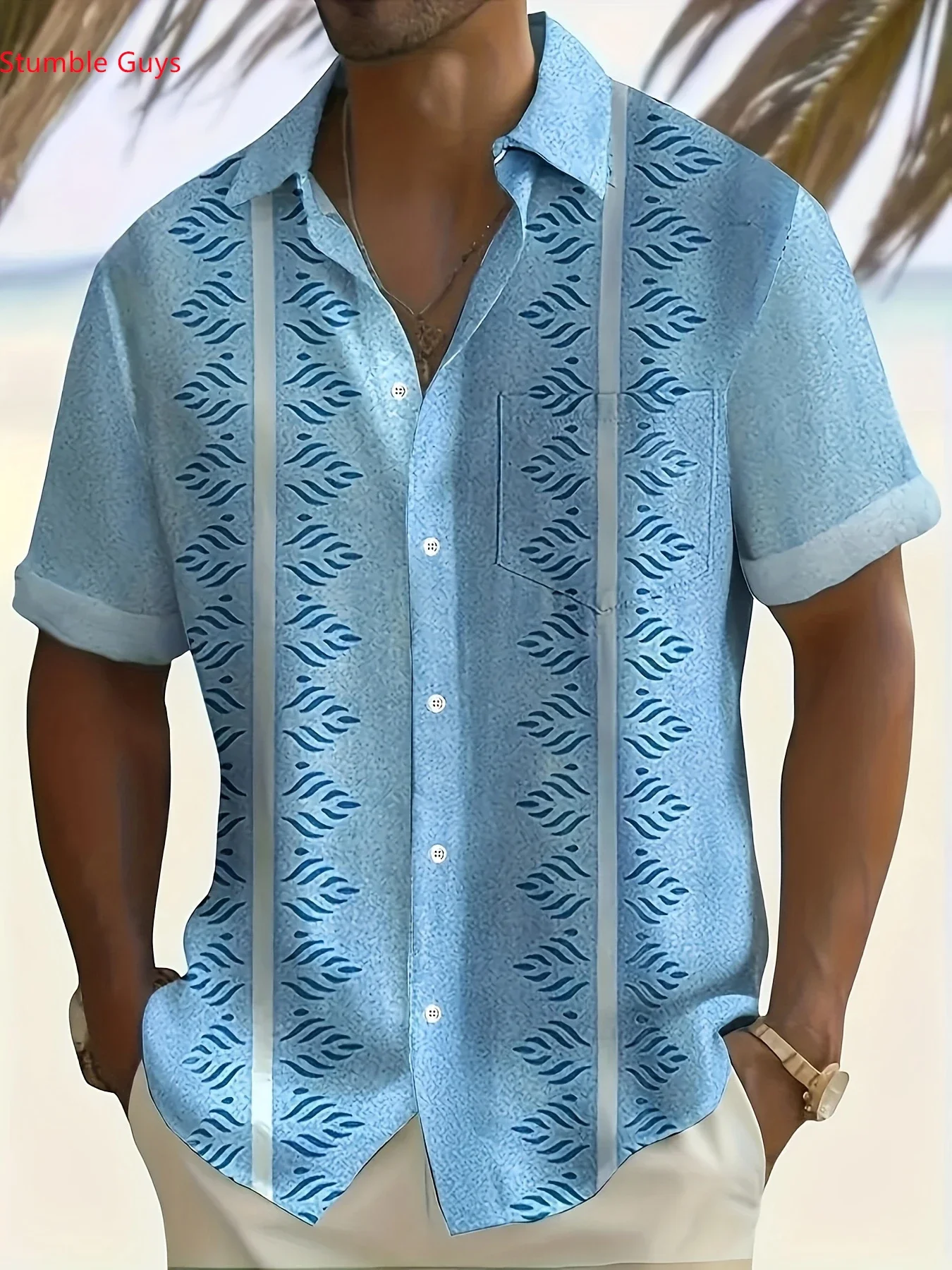 

Men's High Street Beach Style Hawaiian Shirt Summer Man Short Sleeve Fashion Print Casual Streetwear Holiday Tops