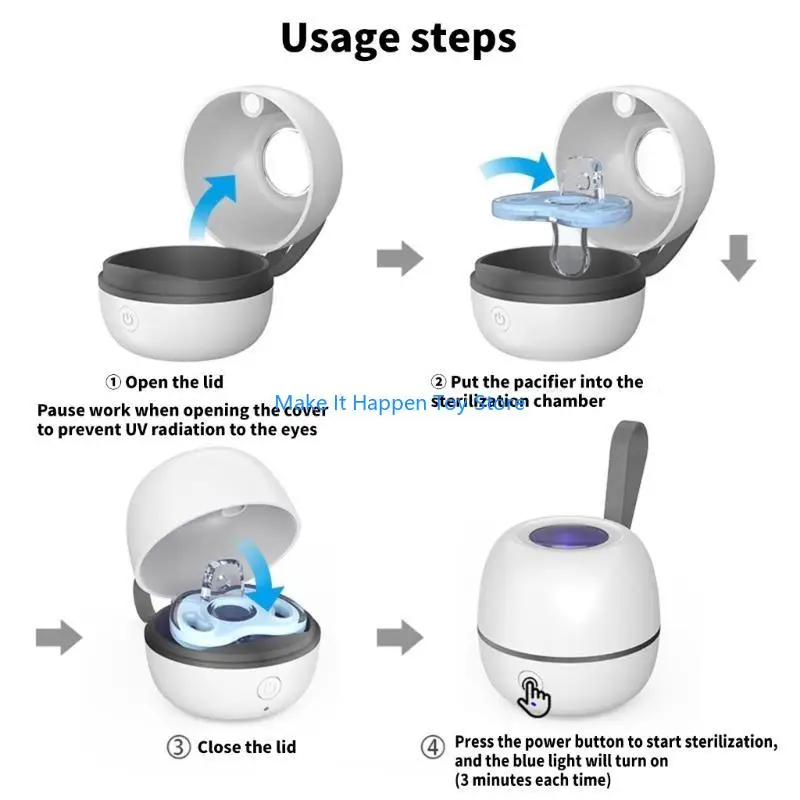 صندوق تخزين اللهاية 28EC، منظف اللهاية USB C، حاوية تنظيف قابلة لإعادة الشحن للآباء المسافرين #5