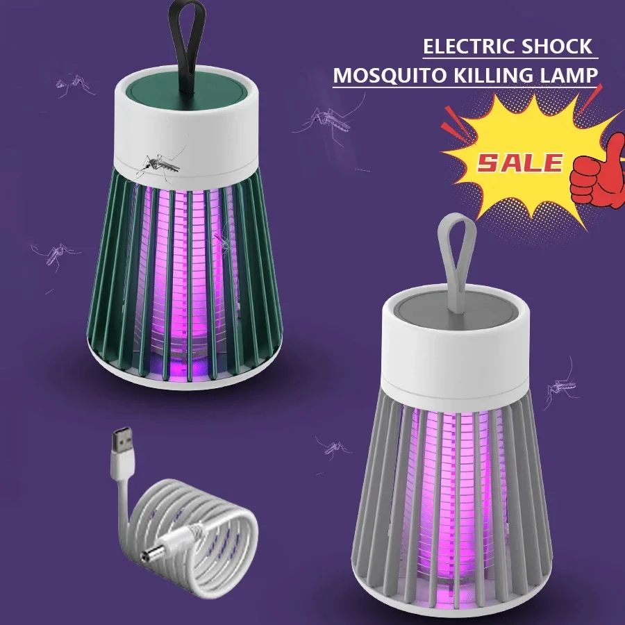 USB Elektrische Schok Bug Zapper Muggen Killer Lamp Repellent Anti Mosquito Fly Insect Trap Thuis Outdoor Camping Muggen Lichten