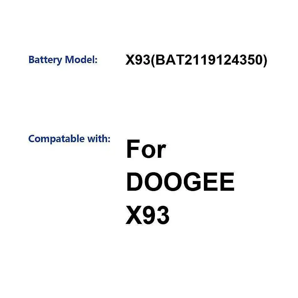 

For Doogee X93 BAT2119124350 Mobile Phone Battery Long-Lasting Performance 4350Mah