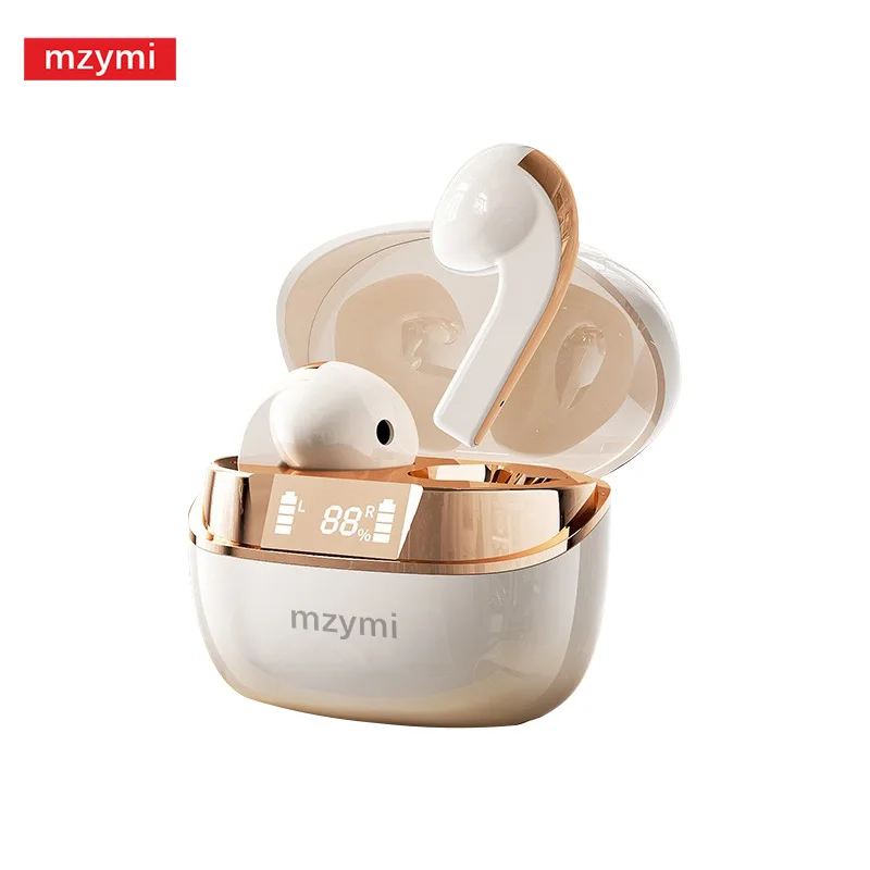 mzymi Q13 Bluetooth5.4 Headset True Wireless Earphone ENC Noise Cancelling Sport Gaming Headphone LED Digital Display For XIAOMI