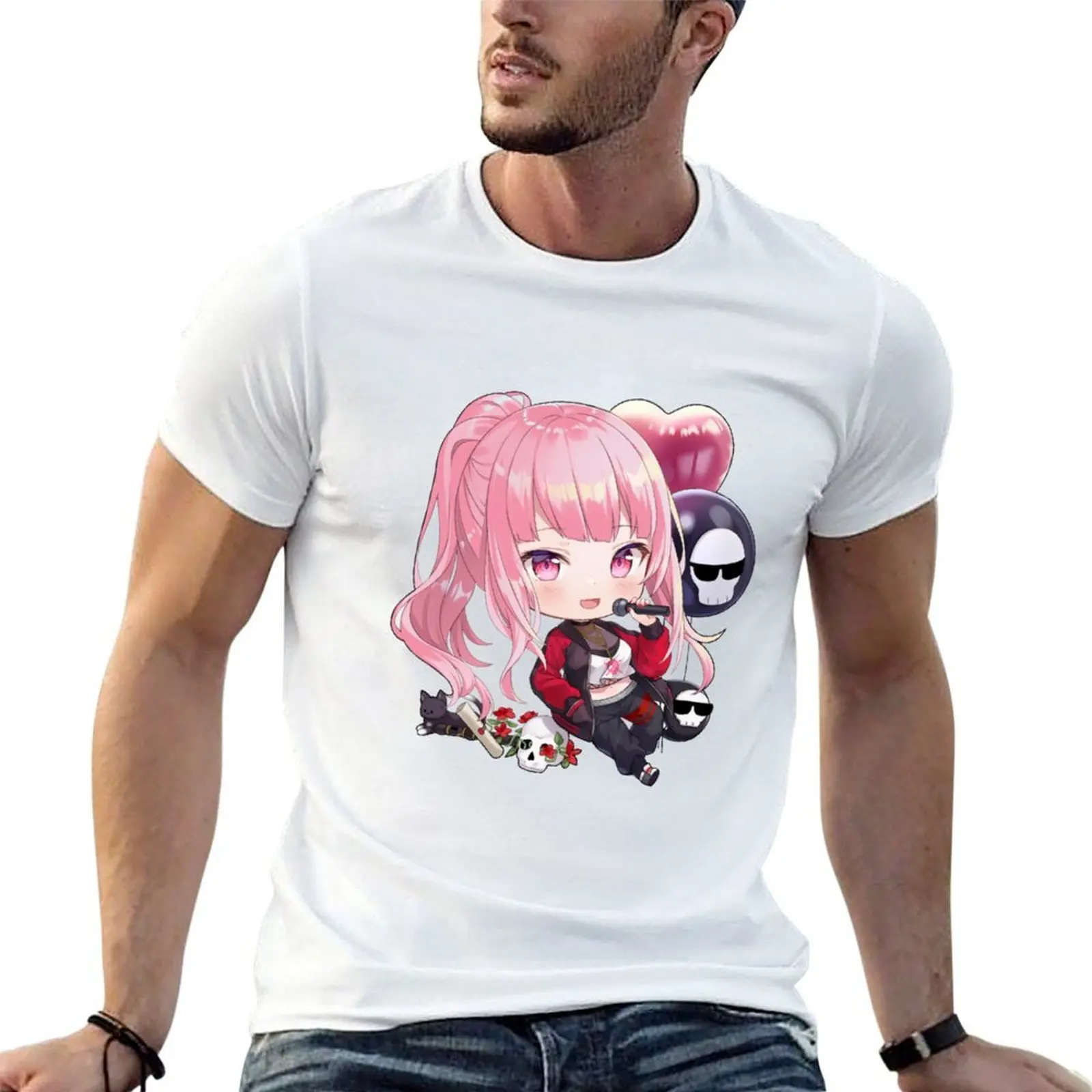 

Mori Calliope T-Shirt black cotton t-shirt plain for man package t shirts cotton 100% printed t shirts for man T-Shirt